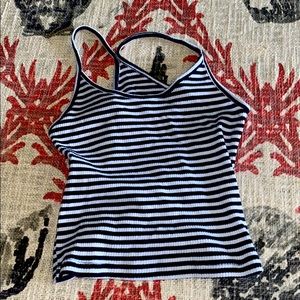 tank top navy blue stripped